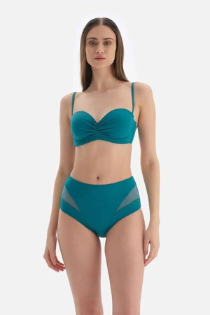 Dagi Oil Strapless Covered Bikini Top