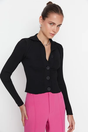 Trendyol Black Basic Knitwear Cardigan