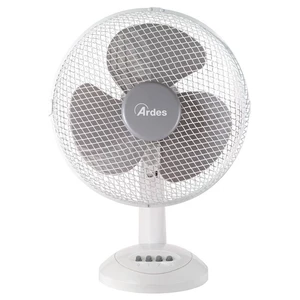 Ventilátor stolový Ardes 5BR30 biely stolný ventilátor • priemer vrtule: 30 cm • 3 lopatky • počet rýchlostí: 3 • režim oscilácie • spotreba 40 W • hm
