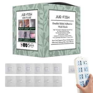 Transparent Sticky Hook 6 Pairs Double Sided Adhesive Wall Strong Hooks Hanger Punch Free Bathroom Hooks Coat Sticky Hook