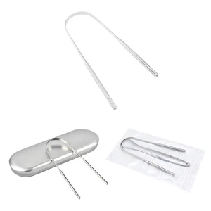 Stainless Steel Tongue Cleaner Healthy U-shaped Tongue Scraper Reduce Bad Breath