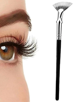 Mascara Fan Shaped Brush With Soft Double Layer Bristles High Quality 120 Degree Folded Fan Shaped Mascara Brush For Women