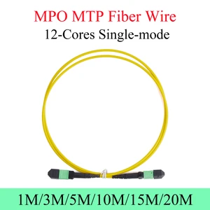 40G MPO MTP Fiber Patch Wire Single Mode 12Cores APC UPC Female to Female Type A/B/C Sequence 1/3/5/10/15/20M Optical Cable