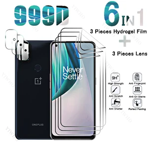 6in1 Full Cover Front Hydrogel Film for OnePlus Nord N10 5G Safety Screen Protector for OnePlus N 10 BE2029 6.49" Camera Lens HD
