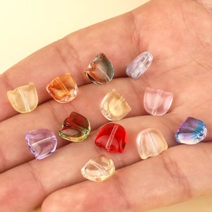 20pcs Cute Bud Shape Lampwork Glass Bead Multicolor Clear Czech Crystal Beads for Jewelry Making DIY Charms Bracelets Accessory