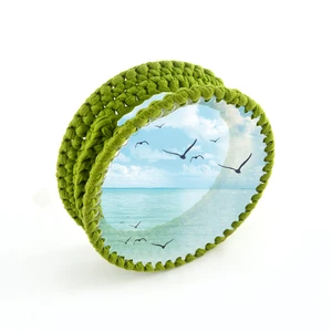 DM377 Round Woven Handbag Silicone Mold Epoxy Resin Hand Knitting Single Shoulder Bag For Diy Material