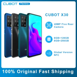 Cubot X30 Android 10 Smart Phone 6.4" Display 8GB 128GB /256GB 48MP Five Camera NFC Finger print 4200mAh Global 4G Smartphone
