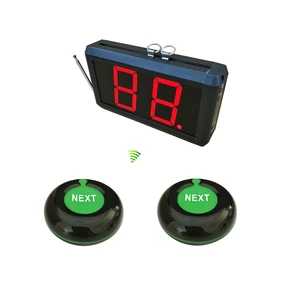 Take A Number 2-Digit Display With Next Control Button Wireless Guest Waiting System