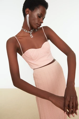 Trendyol Salmon Strapless Bustier