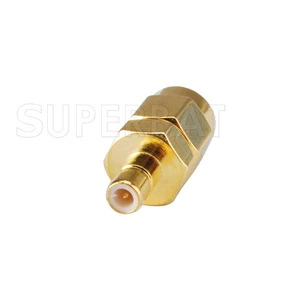 Superbat 5pcs SMA-SMB Adapter SMA Male to SMB Female Straight Gold-pleated Connector