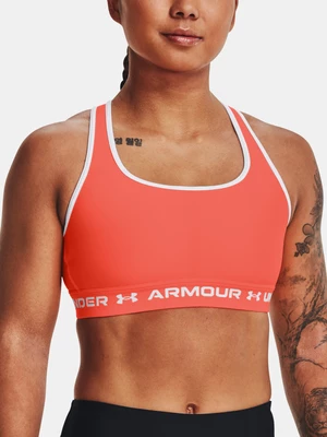 Under Armour UA Crossback Mid Sportovní podprsenka Oranžová