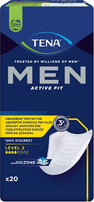 Tena Men Absorbent protector Level 2 Inkontinenční vložky 20 ks