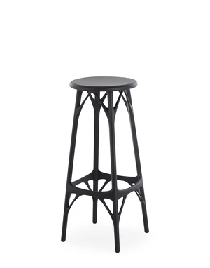 Barová stolička A.I. STOOL LIGHT, v. 75 cm, viac farieb - Kartell Farba: černá