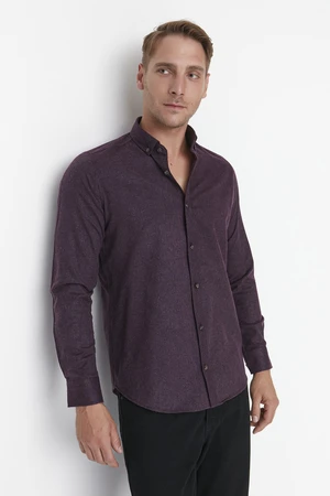 Camicia da uomo Trendyol Burgundy