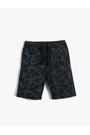 Koton Camouflage Pattern Shorts Cotton