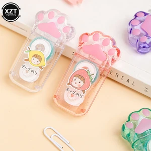 Cute Cat Paw Model 5.MM*5M Transparent Dot Double Sided Tape Roller Adhesive Glue Dispenser School Office Stationery Accessories