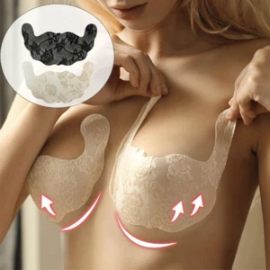 Lace Chest Patch Push Up Bras Womenfor Reusable Self Adhesive Strapless Invisible Bra Sticky Breast Lift Up Tape Lace Underwear
