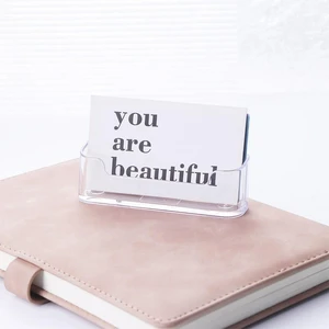 Desk Shelf Box Desk Storage Stand Transparent Business Card Holder Desk Business Holders Desktop Storage Box Card Display Stand