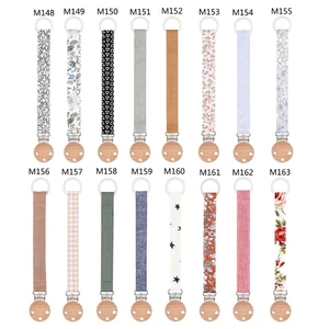 Baby Pacifier Clip Chain Soother Holder Leash for Soothers Cotton Linen G99C