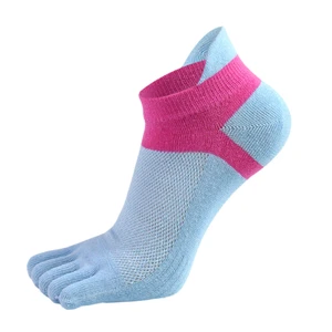 New Woman Girl Harajuku Socks With Toes Cotton Candy Color Colorful Young Casual Fashion Ankle No Show Five Finger Socks