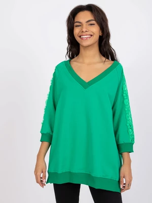 Dark green casual blouse Leja RUE PARIS