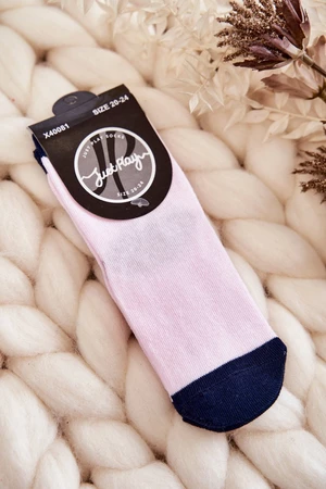 Dětské klasické bavlněné ponožky růžové
