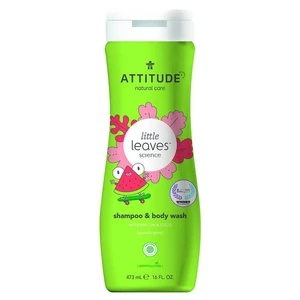 ATTITUDE Little leaves dětské tělové mýdlo a šampon 2 v 1 s vůní melounu a kokosu 473 ml