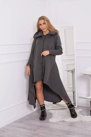 Insulated dress with longer sides made of graphite