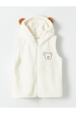 LC Waikiki Girl's Plush Hooded Vest