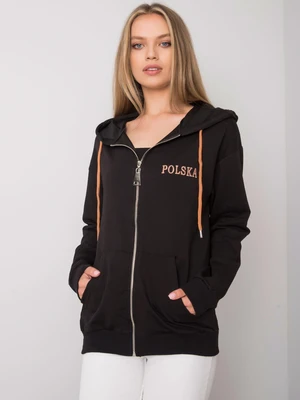 Black zippered sweatshirt