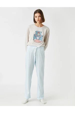 Koton Tom And Jerry Licensed Printed Pajamas Set