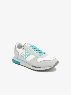 Green-gray women's sneakers with suede details Napapijri Vicky - Women