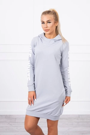 Dress made of white gray