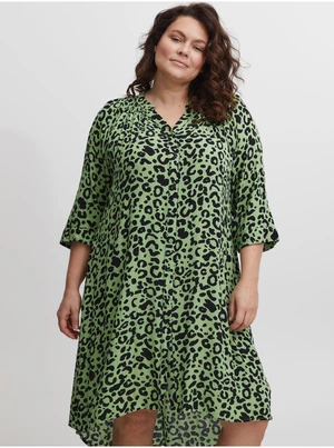 Green Women Patterned Shirt Dress Fransa - Women