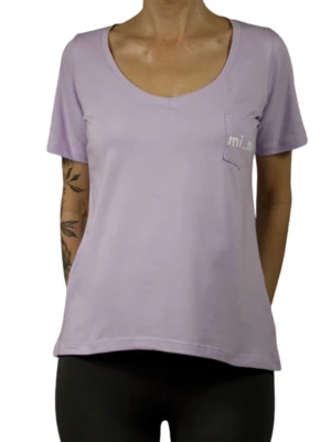 Lavender V-neck blouse Mi... Me