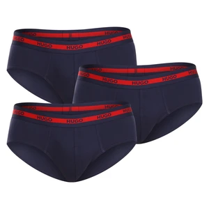 3PACK men's briefs Hugo Boss blue