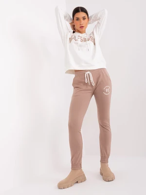 Ecru - Dark Beige Tracksuit with Sweatshirt