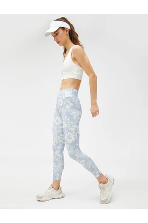 Koton Floral Printed Sports Leggings High Waist