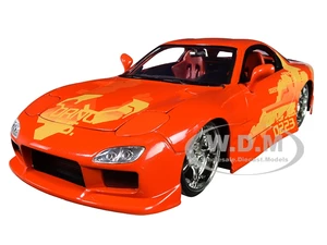 Orange Julius Mazda RX-7 "Fast &amp; Furious" Movie 1/24 Diecast Model Car by Jada