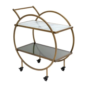 Kovový odkladací stolík na kolieskach Kare Design Loft, výška 85 cm