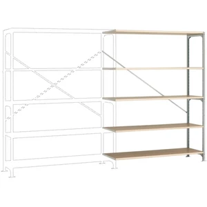 Manuflex RM2523 prístavný modul regálu oddelenia  (š x v x h) 1250 x 3000 x 700 mm    drevená podlaha