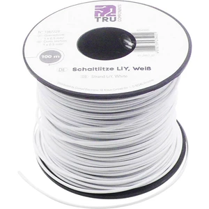 TRU COMPONENTS 1567228 opletenie / lanko LiY 1 x 0.50 mm² biela 100 m