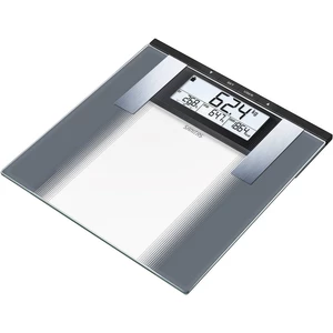 Sanitas SBG 21 váha s diagnostikou telesných parametrov Max. váživosť=180 kg sivá, sklo