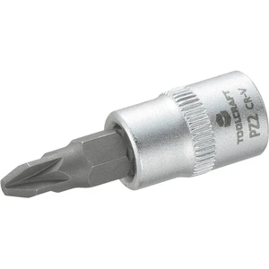 Násada nástrčného kľúča s krížovým bitom PZ2, TOOLCRAFT, 6,3 mm (1/4 ")
