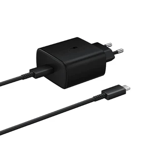 Gyorstöltő Samsung EP-TA845XBE (45W) USB-C kábellel, Black