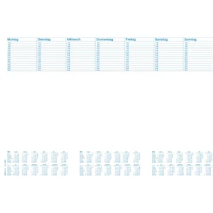 RNK Verlag  46617 písacie podložka ročný plán biela (š x v) 600 mm x 420 mm