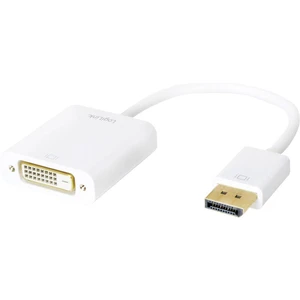 LogiLink CV0058B  adaptér [1x zástrčka DisplayPort - 1x DVI zásuvka 24+1-pólová] biela  15.00 cm