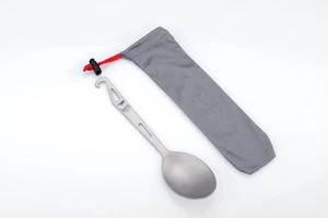 Titánová lyžica s otváračom na fľaše Opener Keith® (Farba: Strieborná)