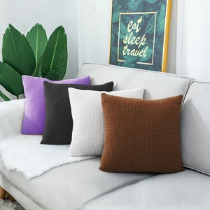 40*40cm Pillow Cover Chequered Velvet Thickening Cushion CoverHome Decoration Sofa Bed Decorative Pillowcase