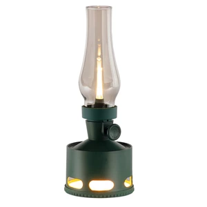 Tubicen OLD DAYS T140004 2-Light Cordless LED Oil Lamp Nightstand Kerosene Lamp 4000mAh Rechargeable Flameless Candle La